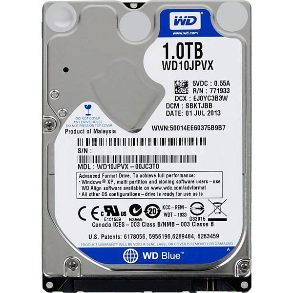 HDD 1Tb, Жесткий диск 2.5